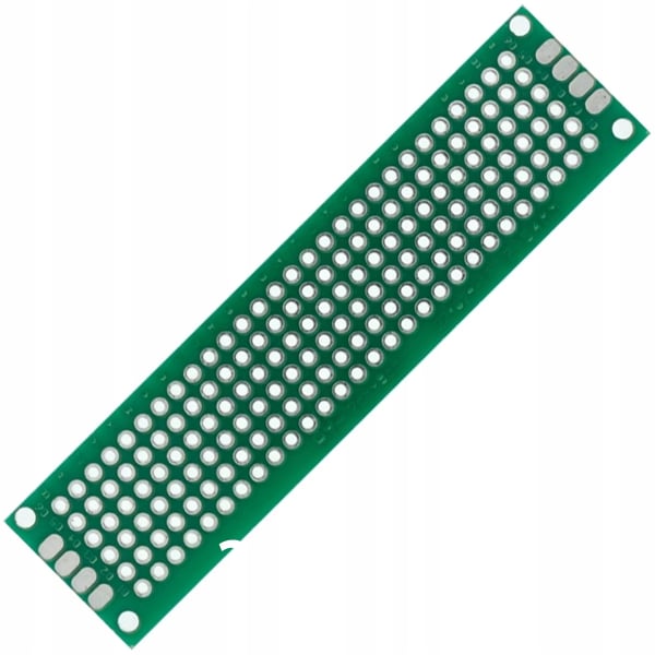 Kaksipuolinen universaali prototyyppipiirikortit 20 x 80 mm vihreä