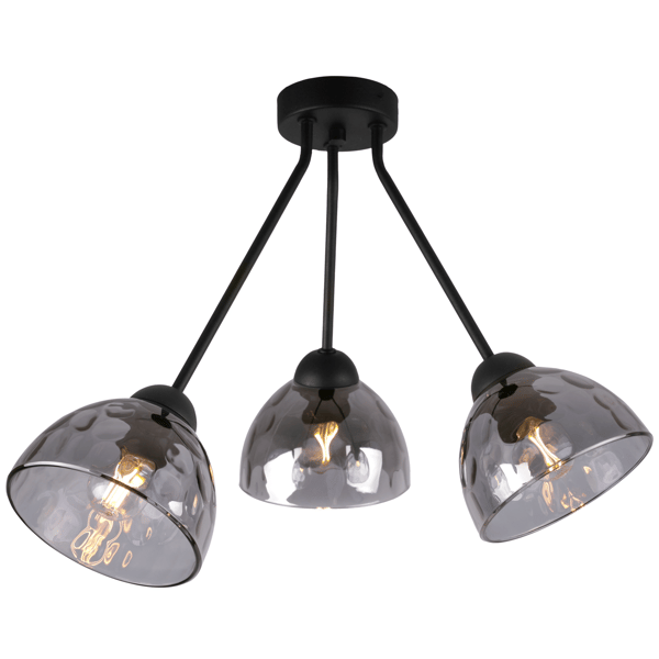 VENICE TRIO LOFTLAMPE, GRAFITLAMPESKÆRME E27
