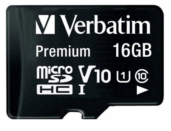 Verbatim 16GB luokka 10 MicroSDHC-muistikortti + sovitin