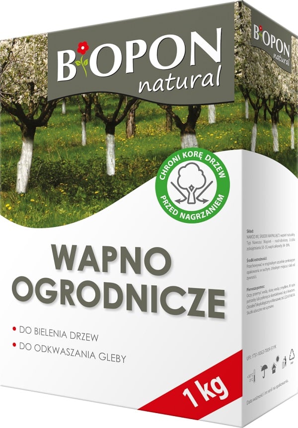 KALKKI - PUUTARHANHOITOON MAAPERÄN VALKAISUUN JA HAPPONPOISTOON, 1 KG - BR BIO-1164
