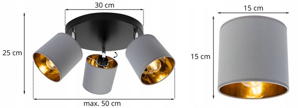 Lofthængende lampe med gylden LED-loftlampe