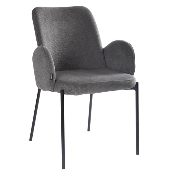 Gusto klädd fåtölj mörkgrått tyg