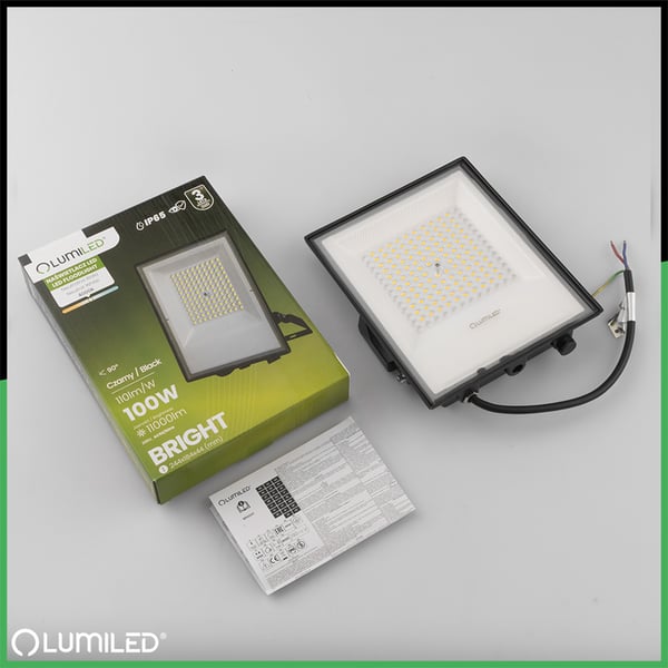 LED-arbetslampa utomhus BRIGHT 100W 11000lm 4000K vattentät IP65 LUMILED
