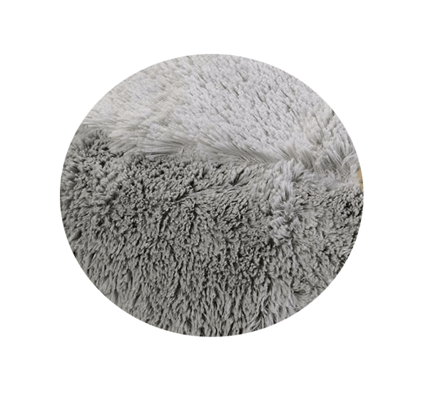 FLUFFY hundbädd 70 cm ljusgrå