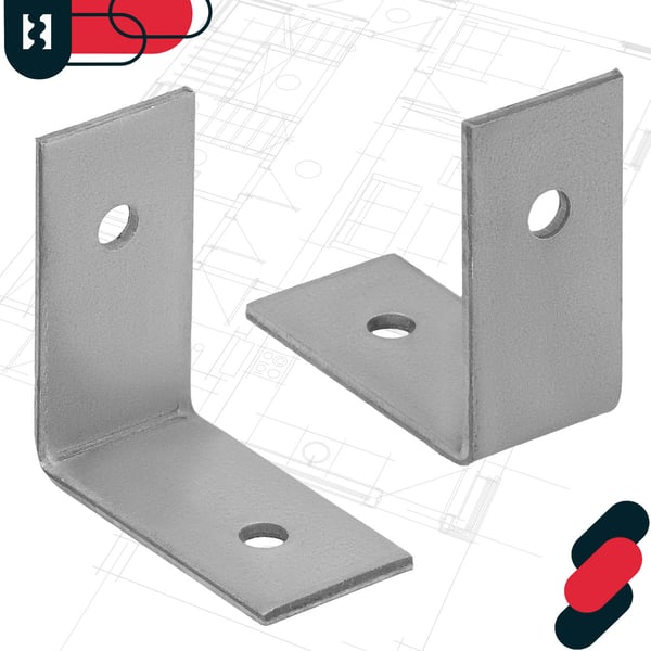Kotarbau® Kirvesmiehen kulmaliitin ruostumatonta terästä sinkittyä 30 x 30 x 15 mm 100 kpl:n sarja