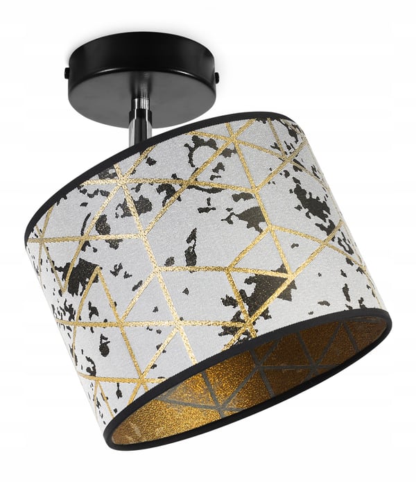 Loftshængende lampe, væglampe, lampeskærm, guldmønster
