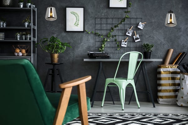 MODERNE ELEGANT HÆNGELAMPE MED GLASSKÆRM
