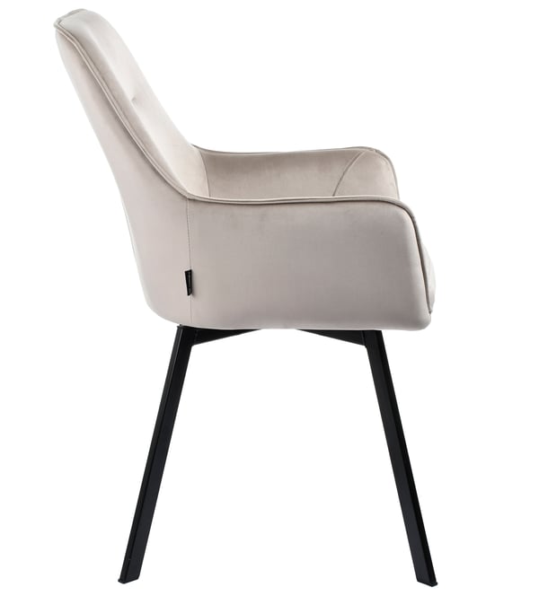 SWEN sammet beige snurrstol