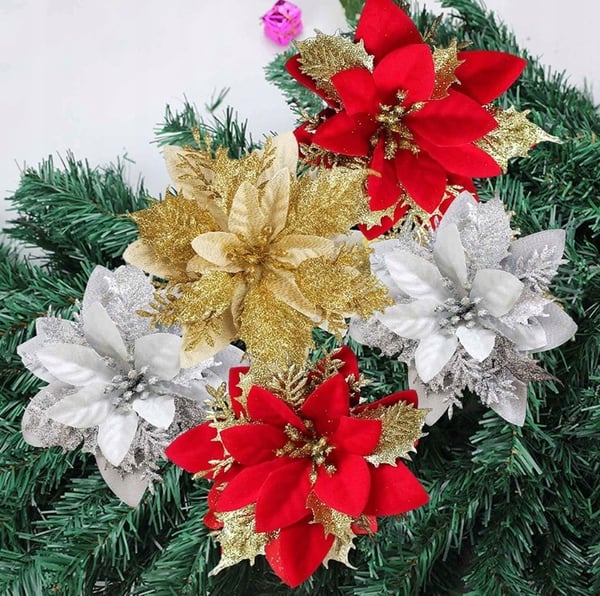 Betlehems stjärna till julgransblommor 6 st