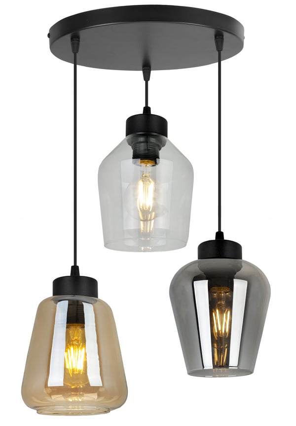 MODERNE ELEGANT HÆNGELAMPE MED GLASSKÆRM