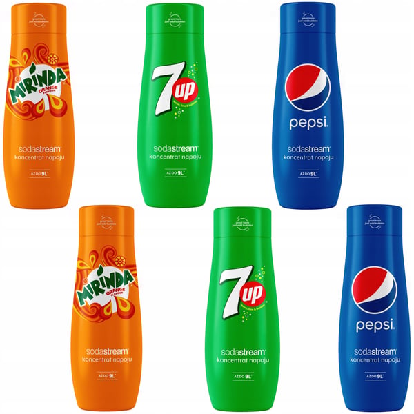 6 SodaStream-tiivisteen setti 2x (Pepsi+Mirinda+7UP)