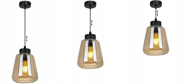 MODERNE ELEGANT HÆNGELAMPE MED GLASSKÆRM