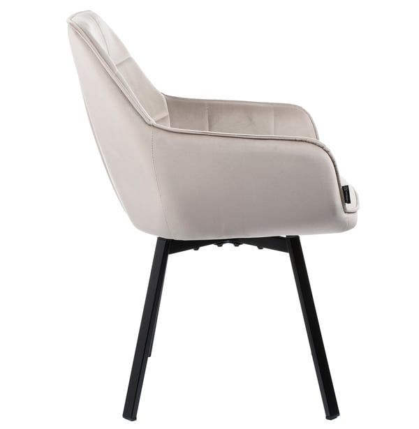 TOGO sammetsklädd snurrstol beige