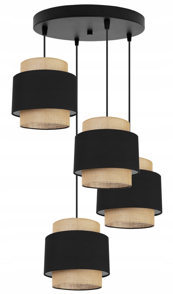 Hængende lampe, loftslysekrone, lampeskærm, boho juta
