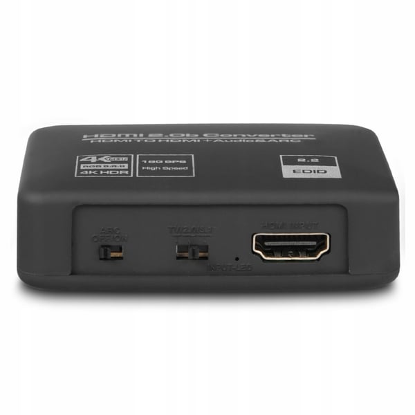 HDMI 2.0 TOSLINK-udtrækker LYDKONVERTER ARC TOSLINK CINCH AUX HDCP 4K