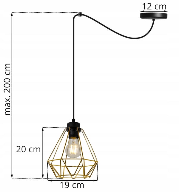 MODERNE ELEGANT HÆNGELAMPE I METAL MED LAMPESKÆRM