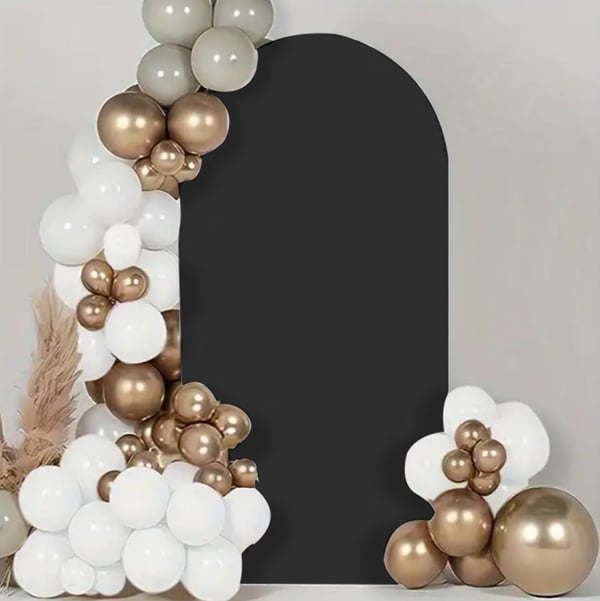Materialovertrækshylster til ballonbueramme metalstativ til foto 1x2m sort