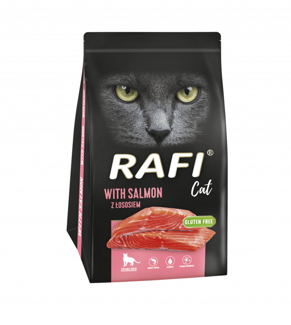 Rafi torrfoder för katter med lax 1,5 kg