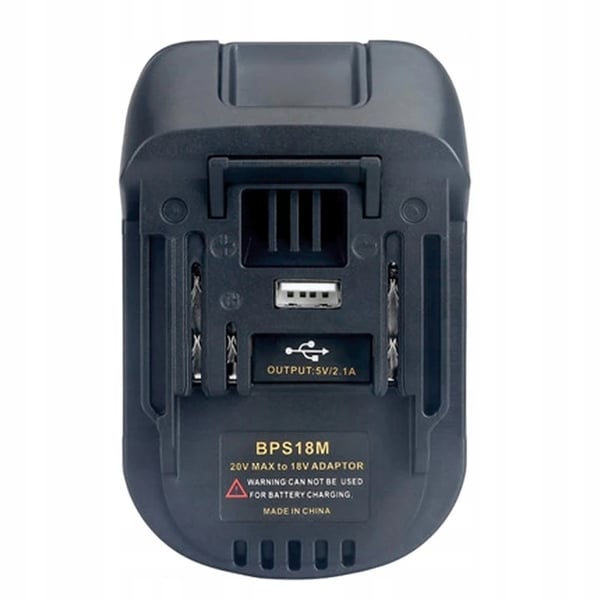Black&Decker ja Stanley 18V akun sovitin Makita 18V akkuihin, musta (BPS18M)