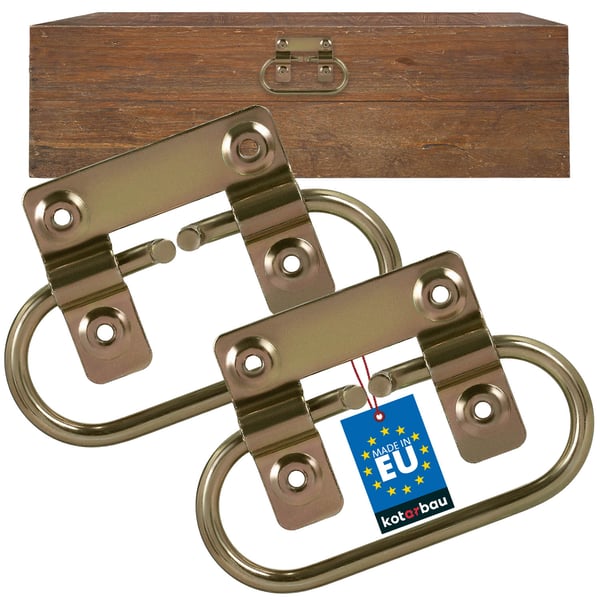 KOTARBAU byråhandtag för lådor, guldförzinkade, 13 cm, set om 2