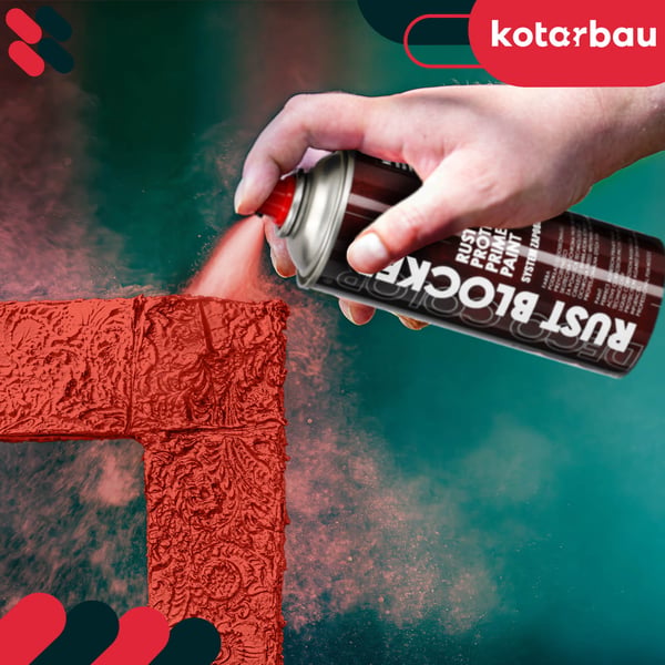 Punainen RAL3000 korroosionestoaine metallille 400 ml