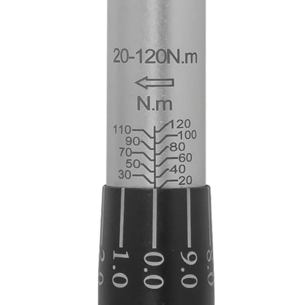 ROCKFORCE Dobbeltsidet momentnøgle 1/2" 20-120Nm + CrV-huslås