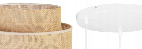 Hængende lampe, loftslysekrone, lampeskærm, boho juta