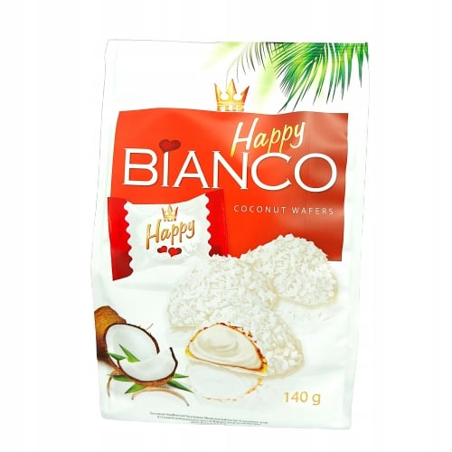 Flis Happy Bianco kookosvohvelit 140g Flis Happy Bianco kookosvohvelit 140g