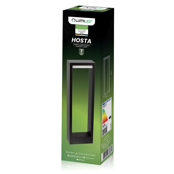 Havelampe udendørs stående stolpe LED 10W HOSTA 60cm LUMILED