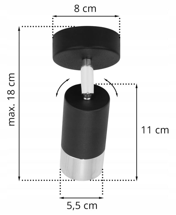 GU10 VÄGGTAKSPOTLIGHT LED