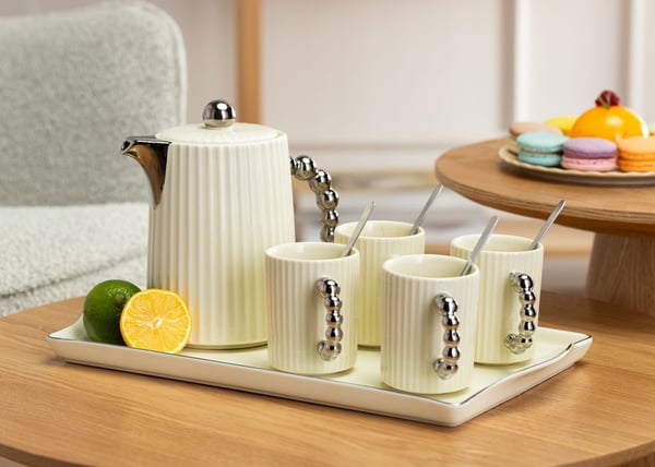 Luca Silver Cream kaffeset 6 st