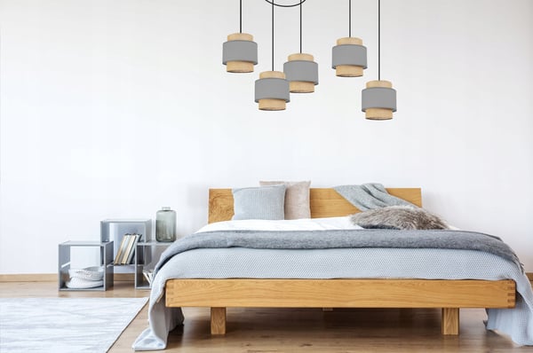 Hængende lampe, loftslysekrone, lampeskærm, boho juta