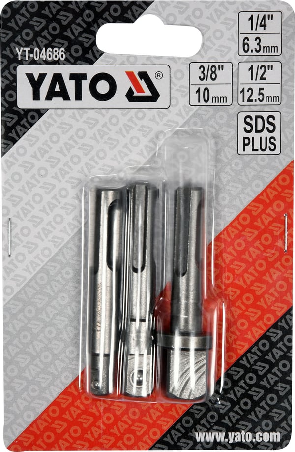 SDS PLUS-ADAPTER FÖR 1/4'', 3/8'', 1/2'' HYLSA - YT-04686