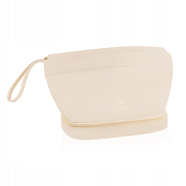 BKP-14 rymlig sminkväska för kvinnor beige Mellow