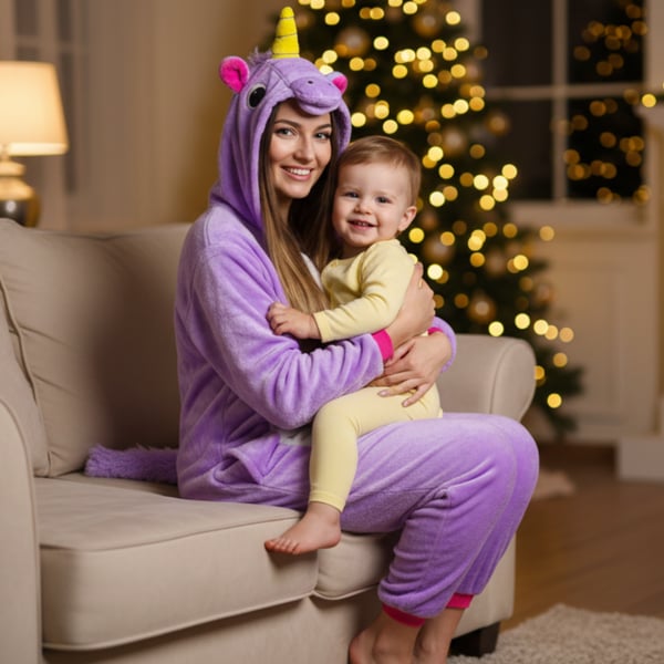 Onesie kigurumi kostume - enhjørning Onesie kigurumi kostume - enhjørning