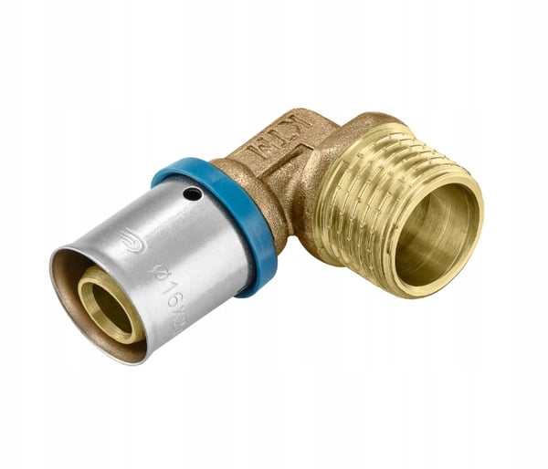 PEX-mutka 16x1/2 gz nippelliitäntä puristettu nippeli