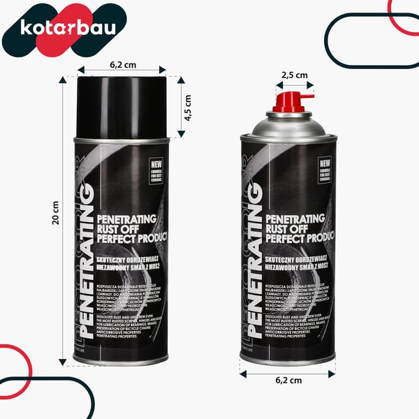 Rustfjernerspray Effektivt smøremiddel Penetrerende olie 400 ml