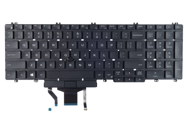 Dell Latitude 5500 5501 5510 5511 tastatur med LED-trackpoint