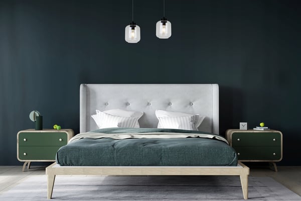 MODERNE ELEGANT HÆNGELAMPE MED GLASSKÆRM