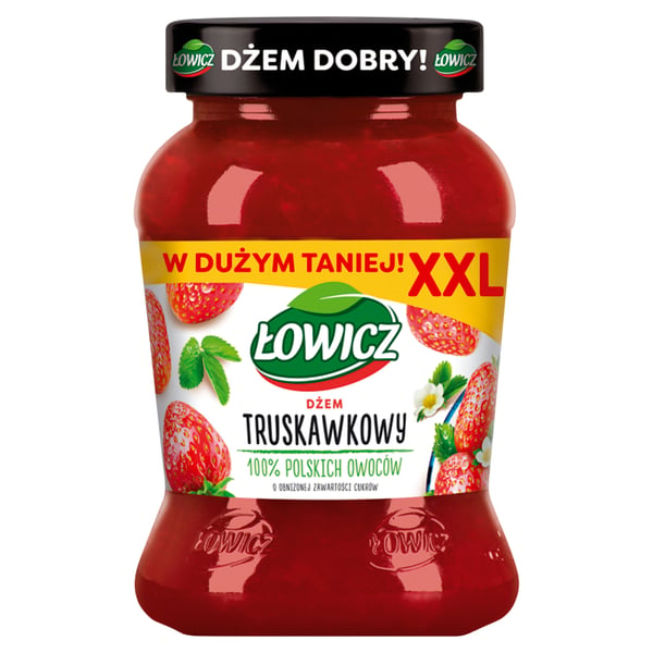 Łowicz XXL Mansikkahillo vähäsokerisella 450 g