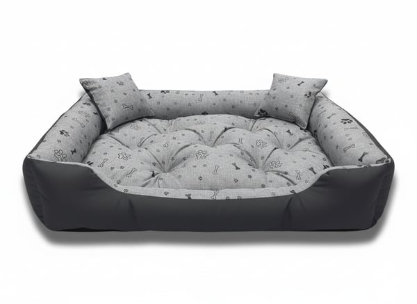 Koiran koju 100x75 cm vedenpitävä mustat luut