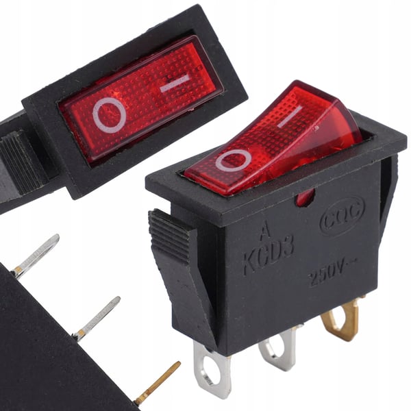 Keinukytkin KCD3 15A 250V ON-OFF