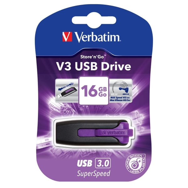 Verbatim Store 'n' Go V3 USB-nøgle 16 GB USB 3.0 sort