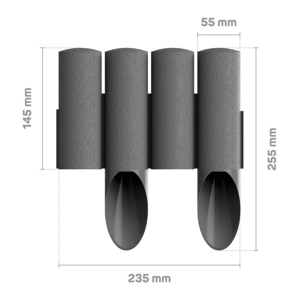 PUUTARHAPALISADI STANDARDI 14,5 CM * 2,3 MB GRAFIITTI - C 34-044