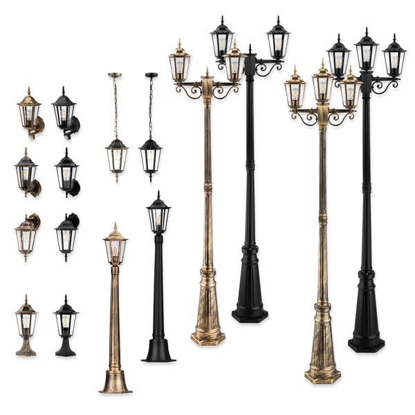 Puutarhaseinävalaisin, E27, ulkokäyttöön, Elevation, lyhty, ylöspäin, musta, BELLIS LUMILED