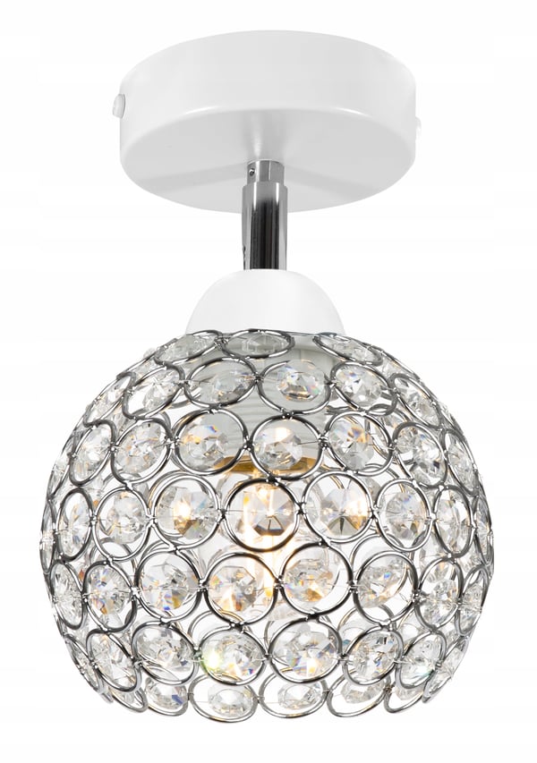 LOFT-KATTOVALAISIN, KRISTALLIPALLO, KROMI, LED