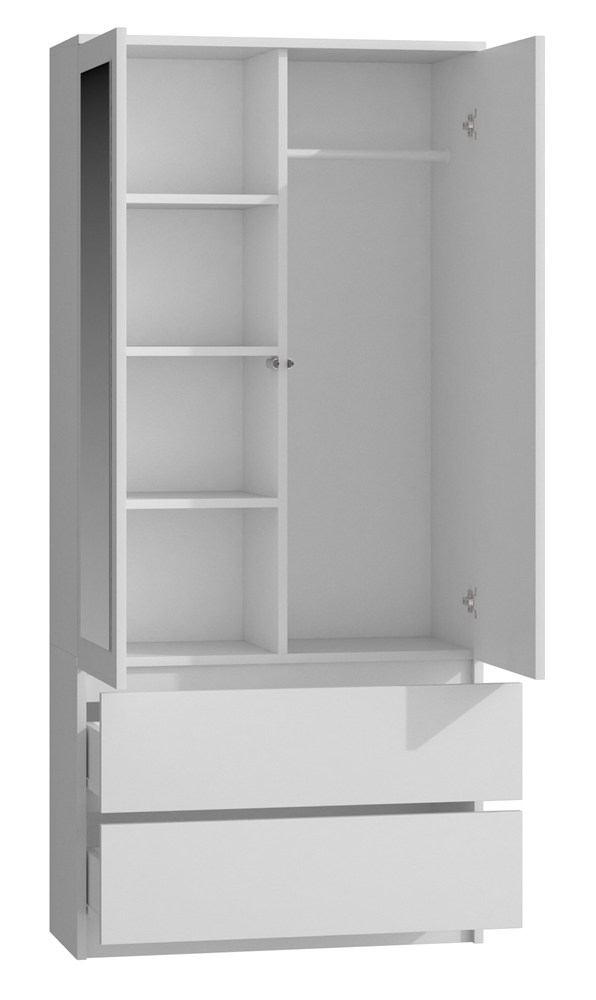 Malwa SS-90L hvid garderobe