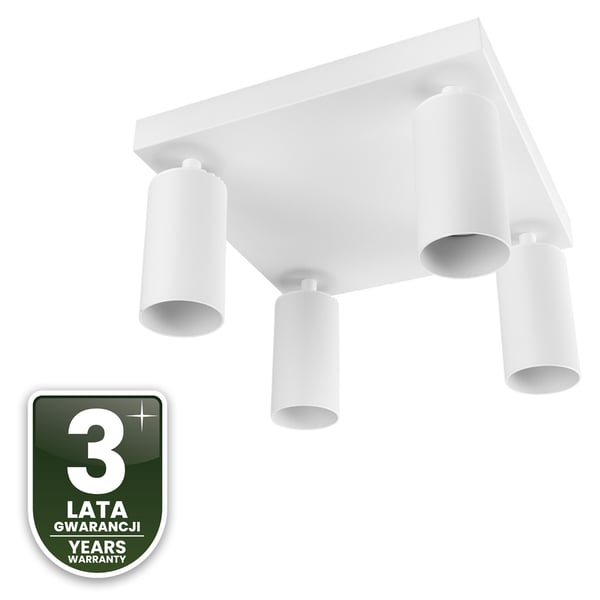 Taklampa plafond SPOT TUBA reflektor armatyr halogen 4x GU10 TABULA LUMILED