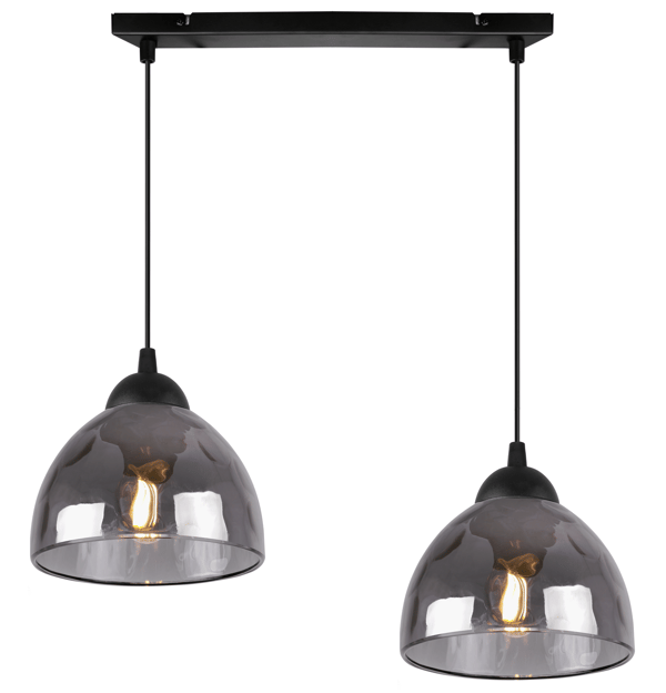 VENICE HÄNGLAMPA 2 PLATA GRAFIT LAMPSKÄRMAR E27
