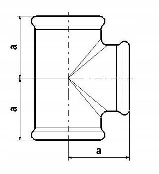 Galvaniseret T-kobling 3/4 tommer